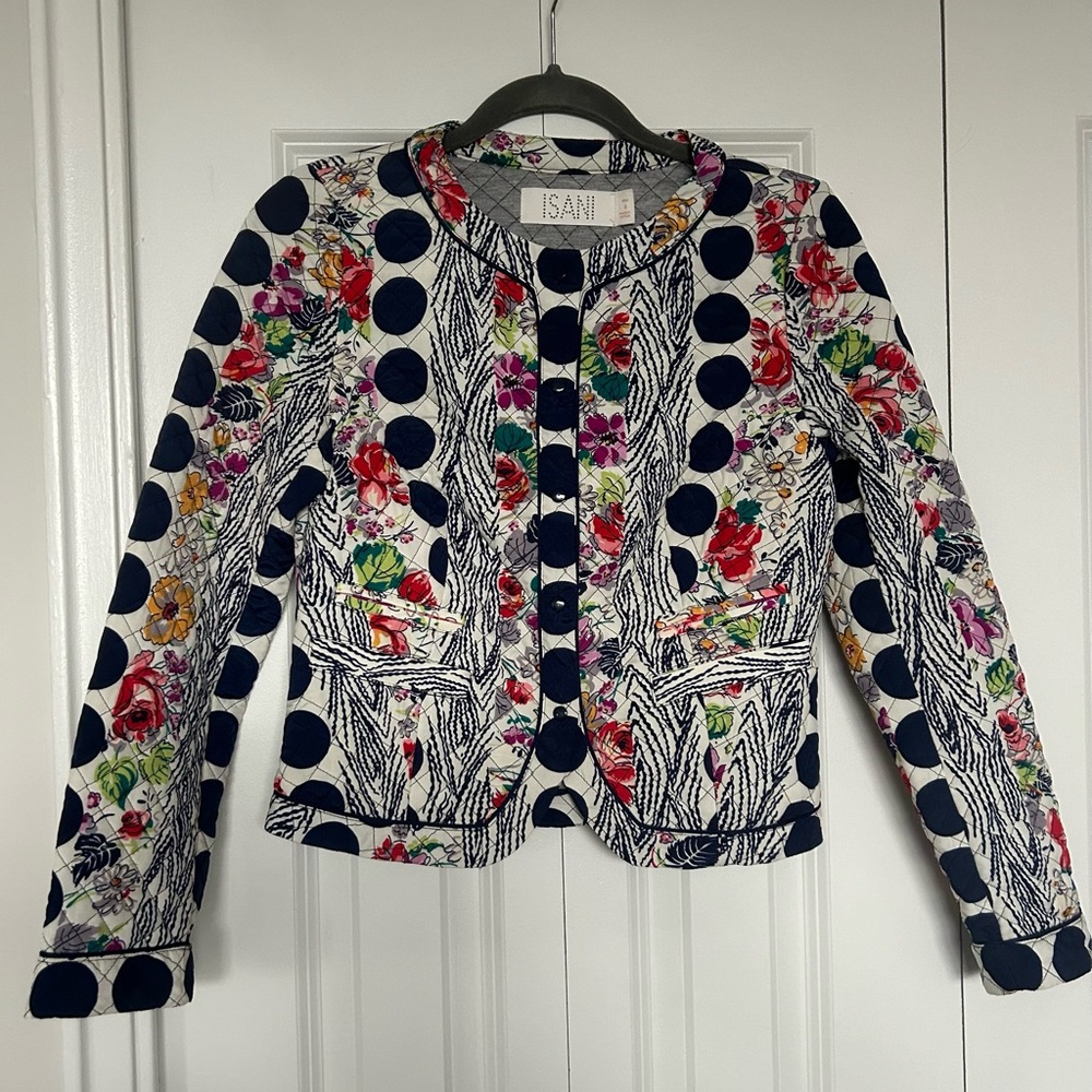 Beautiful pattern Anthropologie bomber Salta quilted jacket